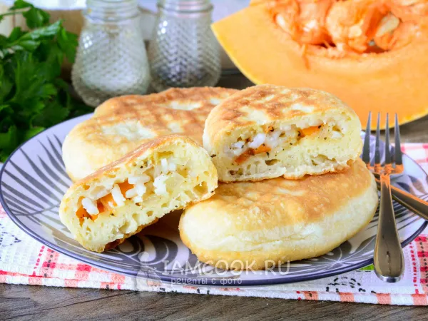 Фото блюда: Пирожки с тыквой и рисом