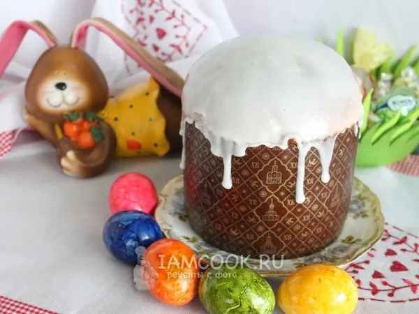 Фото блюда: Пасхальный кулич на сгущенном молоке