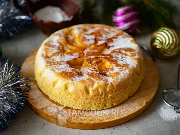 Фото блюда: Шарлотка с апельсинами в мультиварке