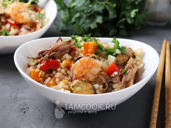 Фото блюда: Сифудо тяхан с морепродуктами