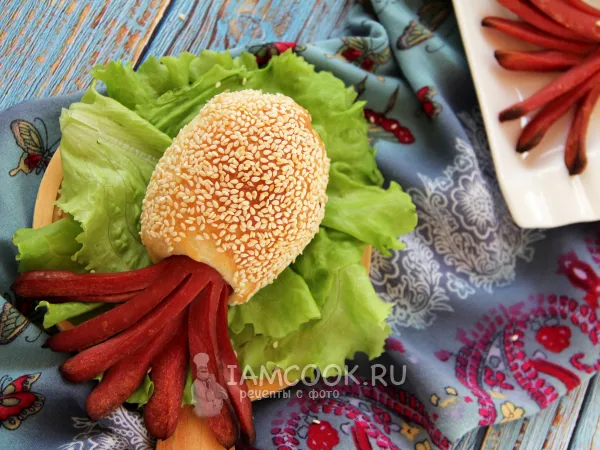 Фото блюда: Сосиски в тесте Осьминожки