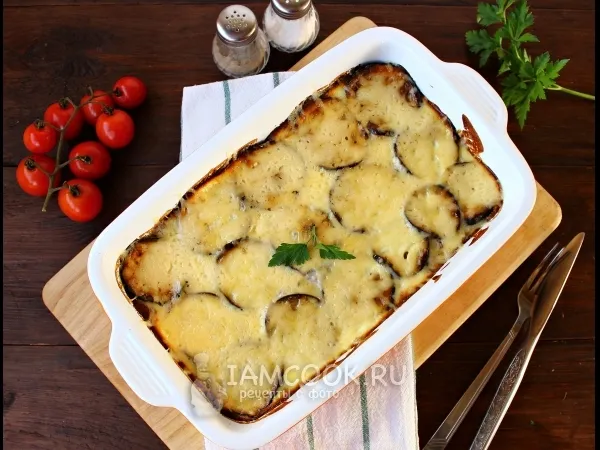 Фото блюда: Мясная запеканка с баклажанами