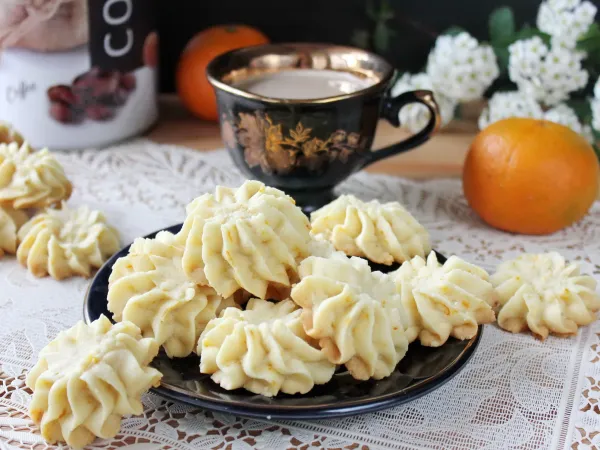 Фото блюда: Мандариновое печенье (с цедрой, песочное)