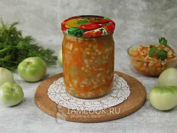Фото блюда: Рассольник из зеленых помидоров на зиму
