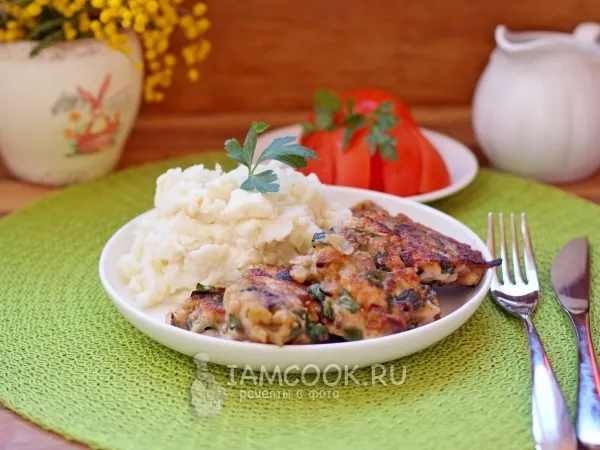 Фото блюда: Рубленые курино-грибные котлеты
