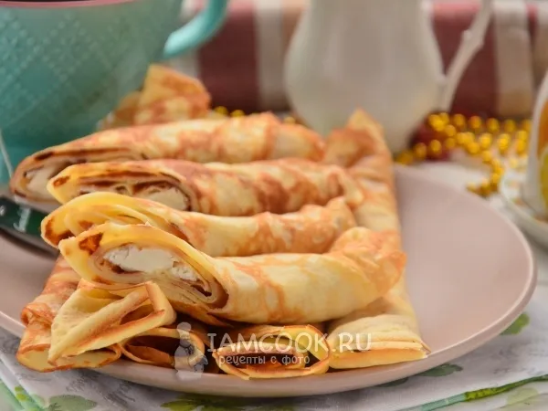 Фото блюда: Блины с сыром Фета