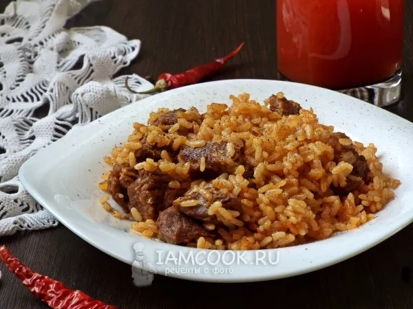 Фото блюда: Ризотто с говядиной и томатом в мультиварке