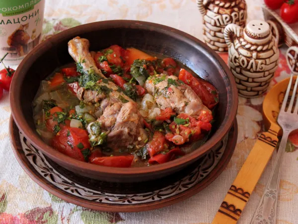 Фото блюда: Чахохбили из утки в мультиварке