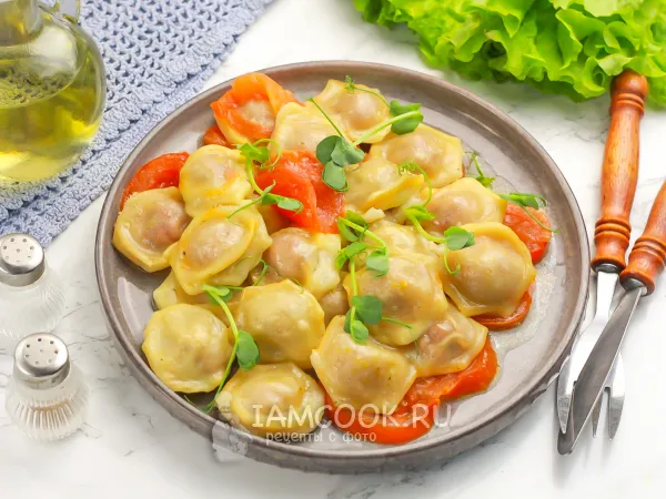 Фото блюда: Замороженные пельмени в духовке