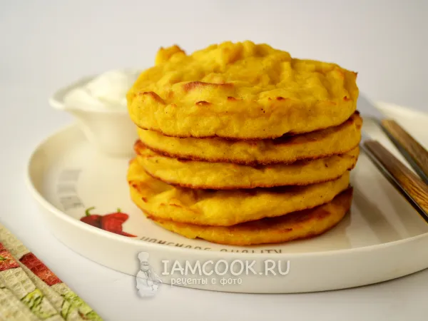 Фото блюда: Оладьи из тыквы в духовке