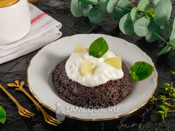 Фото блюда: Бисквит без муки в микроволновке