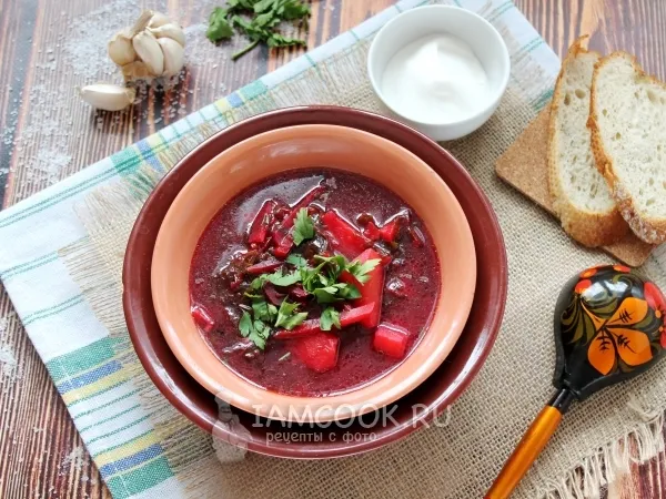 Фото блюда: Борщ с замороженной крапивой