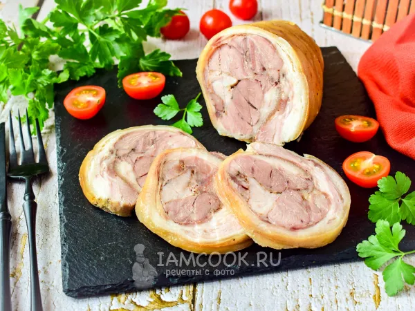 Фото блюда: Буженина из свиной рульки