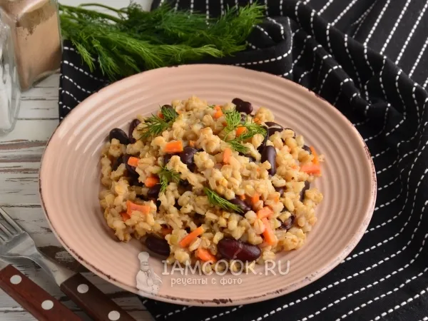Фото блюда: Перловка с фасолью