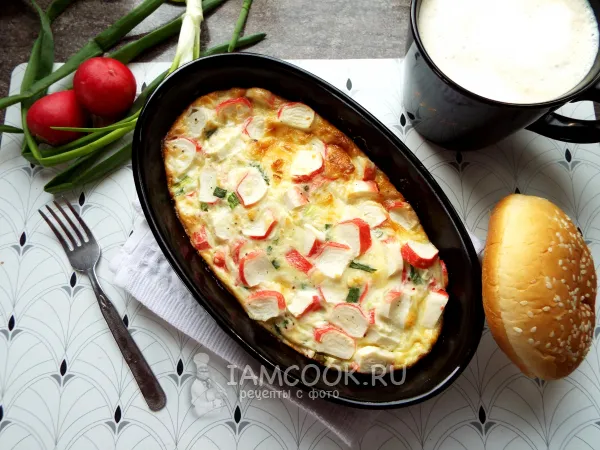 Фото блюда: Запеканка с крабовыми палочками