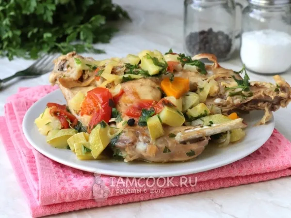 Фото блюда: Кролик с овощами в мультиварке