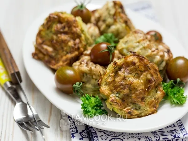 Фото блюда: Рыбные котлеты с кабачком в духовке