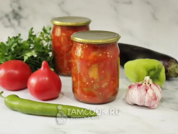 Фото блюда: Баклажаны по-татарски на зиму