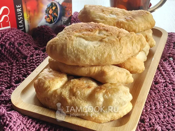 Фото блюда: Жареные пирожки на пиве (на сковороде)