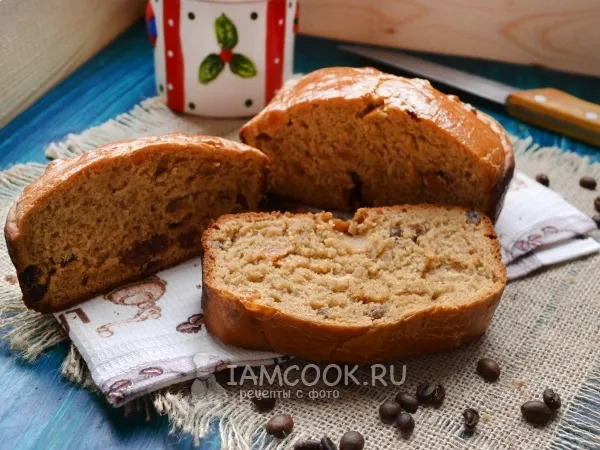 Фото блюда: Кофейный хлеб к завтраку в хлебопечке