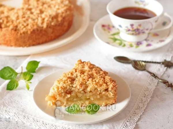 Фото блюда: Яблочный пирог на растительном масле