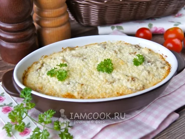 Фото блюда: Грибная запеканка из лесных грибов