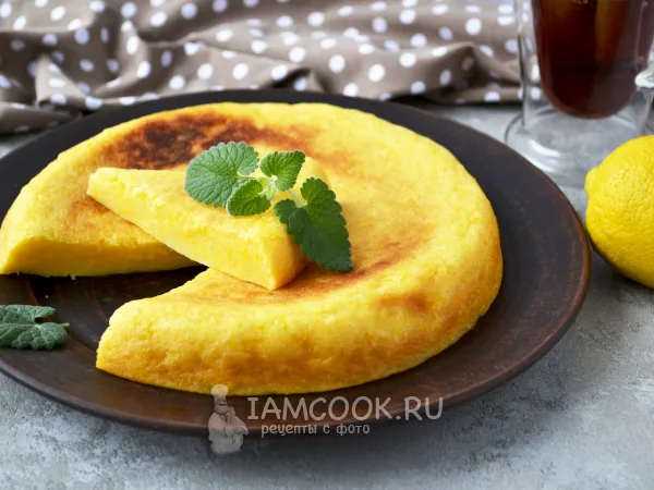 Фото блюда: Манник с тыквой на кефире в мультиварке