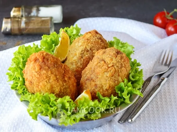 Фото блюда: Котлеты с грибами внутри