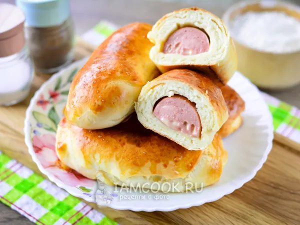 Фото блюда: Сардельки в тесте в духовке