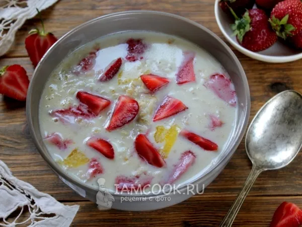 Фото блюда: Овсяная размазня с клубникой