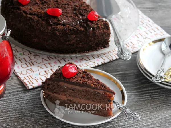 Фото блюда: Торт «Прага» со сгущенкой