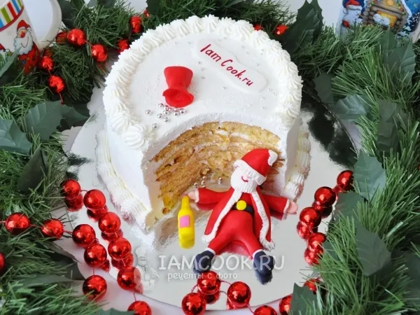 Фото блюда: Медовик с ананасами и сырным кремом