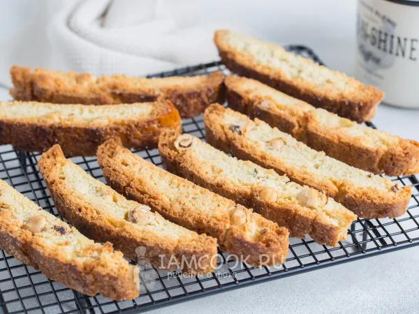 Фото блюда: Печенье бискотти с орехами (фундуком)
