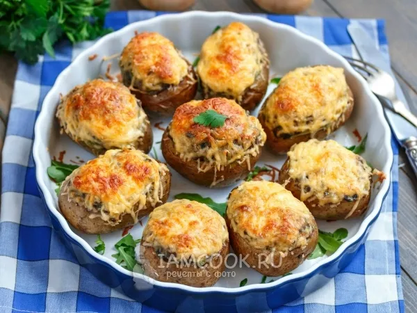 Фото блюда: Картофель, фаршированный грибами