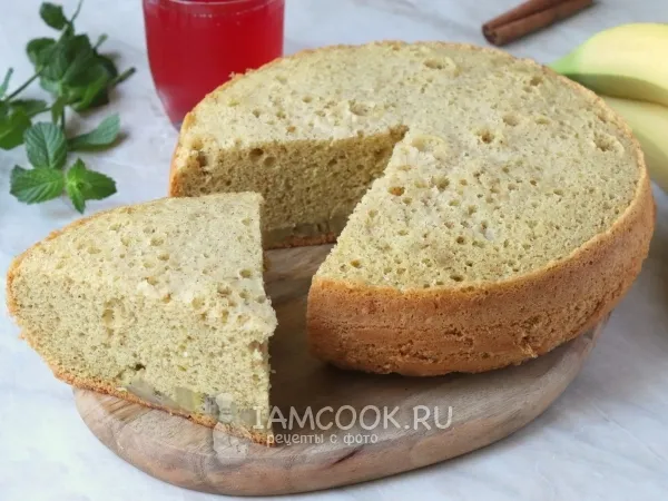 Фото блюда: Шарлотка с бананом в мультиварке