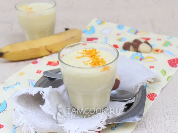 Фото блюда: Смузи с йогуртом и бананом