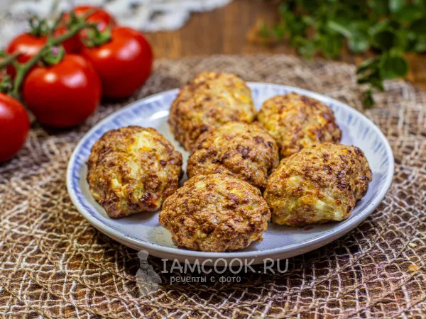 Фото блюда: Куриные котлеты с творогом в аэрогриле