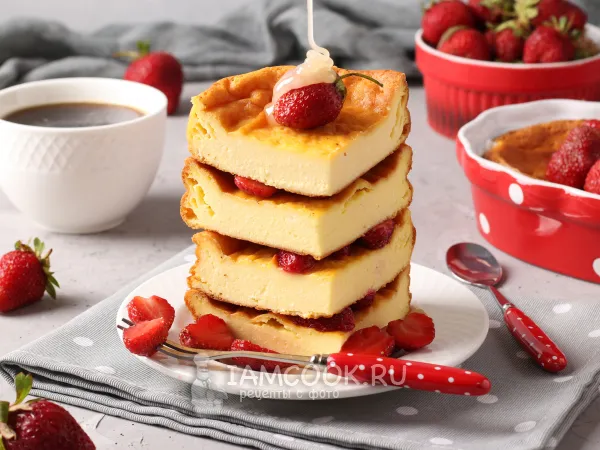 Фото блюда: Творожная запеканка без муки и манки