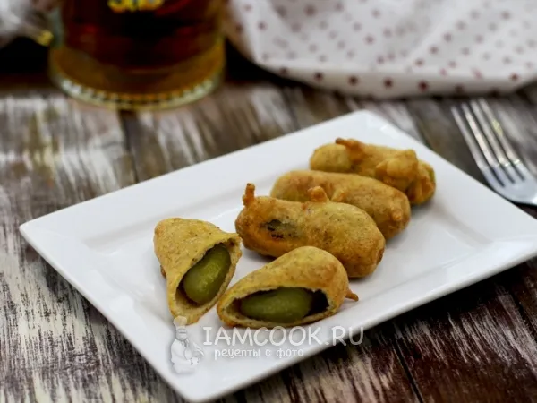 Фото блюда: Жареные соленые огурцы