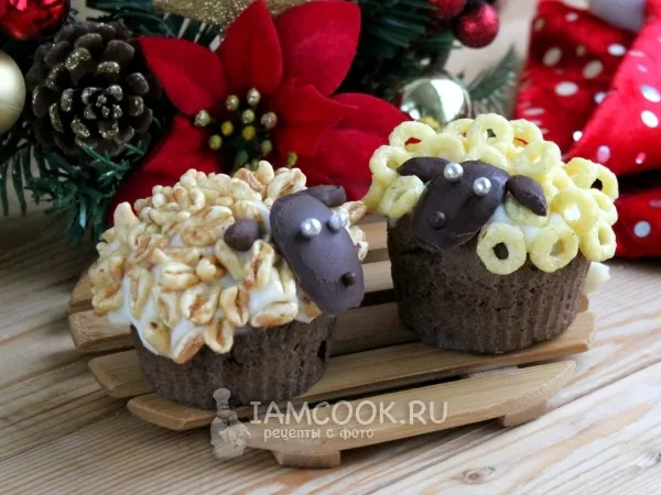 Фото блюда: Капкейки «Овечки»