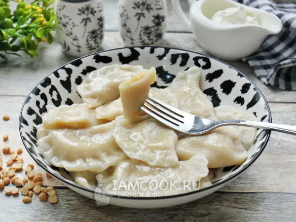 Фото блюда: Вареники с горохом