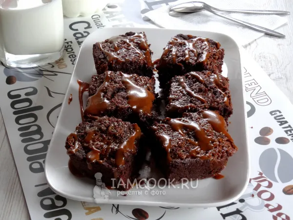 Фото блюда: Брауни с соленой карамелью
