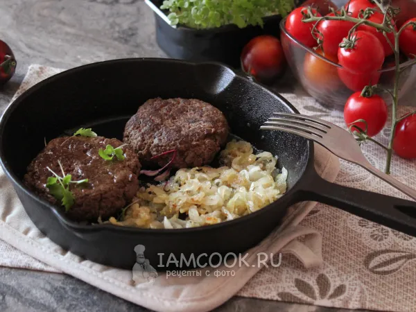 Фото блюда: Рубленый бифштекс из мраморной говядины