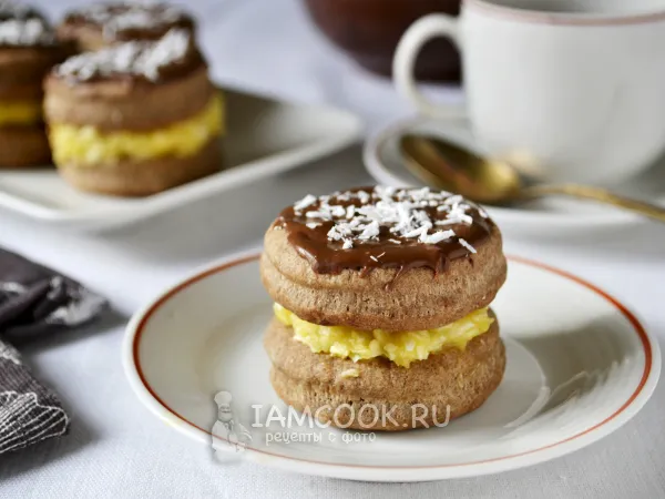 Фото блюда: Сэндвич-печенье с кокосовой начинкой
