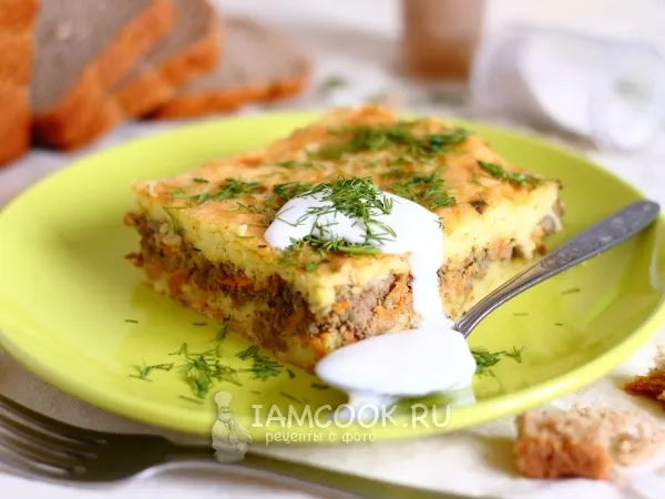 Фото блюда: Картофельная запеканка с куриной печенью