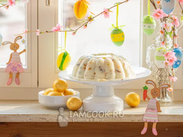 Фото блюда: Пудинг с изюмом на Пасху