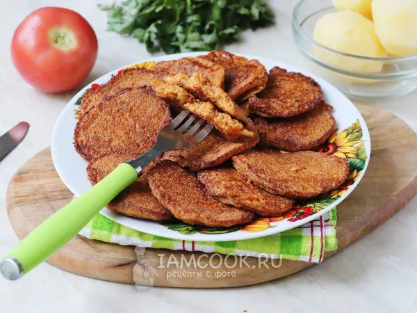 Фото блюда: Оладьи из кильки в томатном соусе