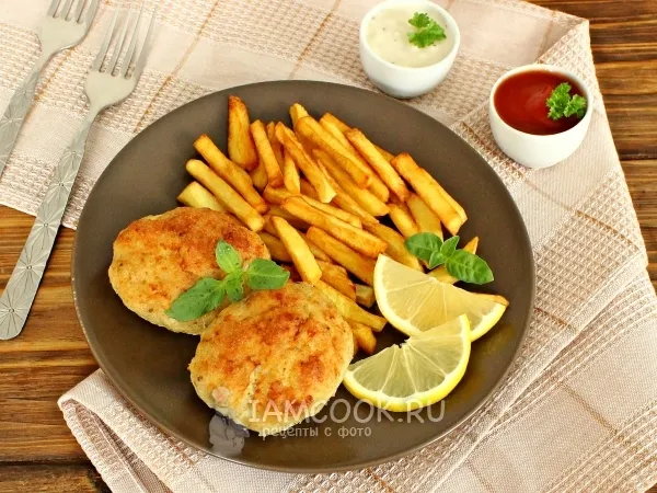 Фото блюда: Котлеты из минтая в духовке