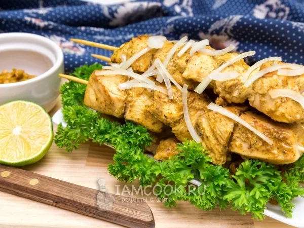 Фото блюда: Куриные шашлычки с пастой «Тикка Масала»