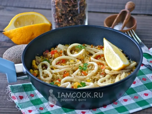 Фото блюда: Паэлья с кальмарами